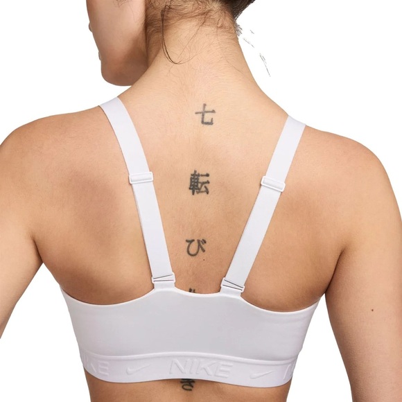 Nike Indy Medium Support Women's Padded Adjustable Sports Bra White NWT Sz L - Picture 5 of 9